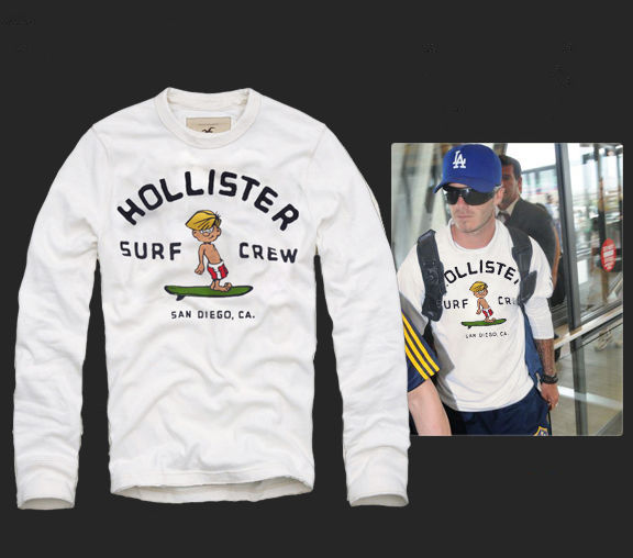 Hollister Hombres De Cuello Redondo Largo Remera HCO3829